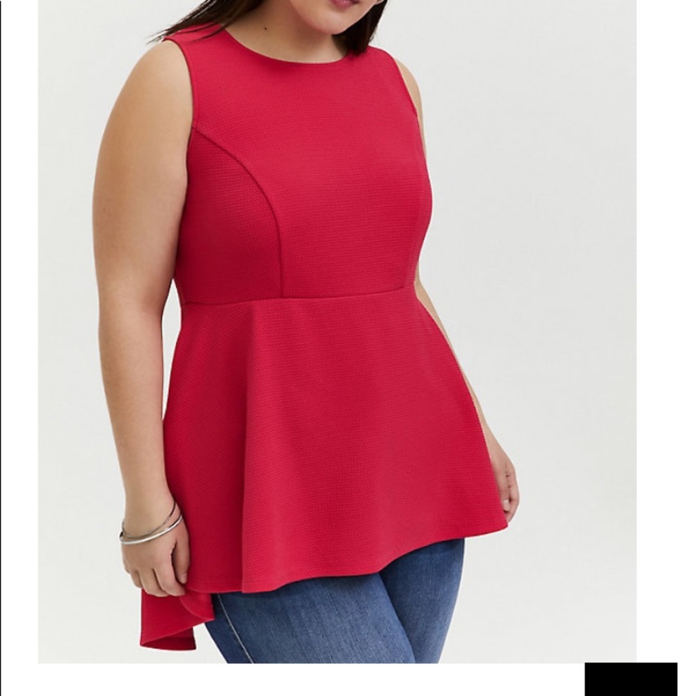 Torrid Fuchsia Peplum Top